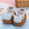 First Walkers Infant Baby Winter Warm Fleece Bootie Born Non-Slip Soft Sole Sock Shoes Cute Adjustable Crawling