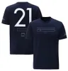 Camiseta de piloto de equipo F1 2023, camiseta con firma de corredor de Fórmula 1, camisetas de moda con cuello redondo para fanáticos de las carreras de verano para hombres y mujeres, camisetas de Jersey