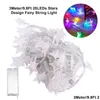 Energilagring Batterissträngar stjärnor Fairy String Light 3 M 20LED flexibel Twistable Constant Bright IP54 Waterproof for Yard Garden DHR5G