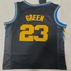 Jersey Klay Thompson 11 Andrew Wiggins 22 Draymond Green 23 Poole 3 Camisa de esportes Branco preto azul amarelo 2022 Patch Basketball Stephen 30 Cu