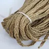 Kwiaty dekoracyjne 1PC 5M 5 Strand Naturalny materiał słomy Rattan Tkający Materiały warkocze do meblowej torby