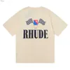 Męskie t-shirty t-shirty Rhude t-shirty dla Rhudes projektanci topy list letnie koszulki odzież koszulka z krótkim rękawem rozmiar us Teesvrql