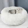Łóżka kota okrągłe pluszowe matka domowa zima ciepłe śpiące koty gniazdo miękki pies koszyk zwierzak