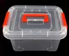 Depolama kutuları 1pc 3 boyutlu plastik depolama kutusu taşınabilir depolama kutusu şeffaf plastik kutular büyük aletler kollu jf 0670 p230324