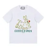 Camiseta confortável de manga curta de algodão fria de gelo 23 Letra coberta de estilo de verão Top Men Fin Style Crewneck