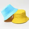 Chapeaux à large bord nouveau coton Double face seau chapeau personnalisé broderie pêcheur chapeau chapeau de soleil casquettes pour femmes et hommes P230311