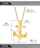 Pendentif Colliers Hip Hop En Acier Inoxydable Pirate Ship Anchor Collier Rock Street Chaîne De Mode Pour Hommes Bijoux Cadeaux Drop