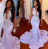 Prom Party Gown Formal Evening Dresses Mermaid Trumpet Satin Custom Plus Size Beaded Zipper New Sleeveless Ivory White Illusion O-Neck Crystal