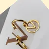 Stud Women Fashion Gold Earrings Luxe Designer Stud voor vrouwen asymmetrische eenvoud 2024 Letter Plant Accessoires Ear studs Sieraden No Box