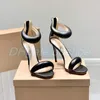 2023 new Gianvito Rossi luxury Sandals 10.5cm woman slides designer summer man slipper stiletto Heels sexy dress shoe ankle strap free shipping