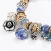 Charm Bracelets Vintage Crystal Bohemian Beads Rope For Women Girls Camellia Hazelnut Wrap Bracelet Pulseira Feminina