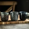 Copas de xícaras picadas de chá de cerâmica japonesa Coffee retro criativo para casa sushi panela de mesa