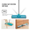 MOPS Flat Squeeze With Spin Bucket Hand Free Wringing Floor Cleaning Microfiber Pads våt eller torr användning på lövlaminat 230324