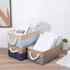 Storage Boxes Bins Home Supplies Sundries Sorting Basket Folding Linen Organizer Box Underwear Socks Baby Toys Storage Basket P230324