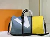 Дизайнерские сумки Keepall 50b тисненные турильонные сумки для путешествий двойные сумки с длинными регулируемыми ремнями для мужчин Women M59922
