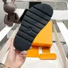 Designer Women Slippers Men Black Scuff Flat Sandals Pool Pillow Mules Zonsondergang Gedekte Sliders Zomer Fashion Slipper Tijdengolf Stijl Dia's