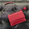 Luksusowe Projektanci Messenger city lady SUNSET WOC torby Prawdziwej skóry damskie męskie męskie Torebki na ramię Kopertówki Cross Body pochette Klasyczna kopertówka z łańcuszkiem