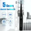 Ultrasonic Sonic Electric Toothbrush Rechargeable Tooth Brushes Washable Electronic Whitening Teeth Brush With 4Pcs Replacement Head DHL Fast
