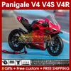 Motorcycle Fairings For DUCATI Street Fighter Panigale V4S V4R V 4 V4 S R 18 19 20 Body 41No.41 V4-S V4-R 18-22 V-4S V-4R 2018 2019 2020 Injection Mold Bodywork stock red frame