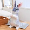 20cm Simulation Cute Rabbit Plush Dolls Fur Realistic Kawaii Animal Easter Bunny Toy Model Gift Home Decoration