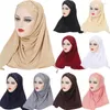 Ethnic Clothing Jersey Scarf Muslim Hijab Women One Piece Amira Head Wrap Turban Diamonds Headscarf Islamic Scarves Shawls Stretch Turbante