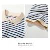 Herrpolos vintage varumärke polo skjortor Summer Men's Blue Stripe Tshirt 100% Cotton Slå ner krage Kort ärm Tennis Sport Casual Tops 230325