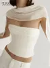 Женские танки Camis fsda белый белый топ без бретелек для женщин -повязка летняя рукавочная трубка майки сексуальные без спины Cami Party Elegant 230325