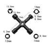 Handverktyg Multifunktion Mini 4 Ways Universal Triangle Wrench Set Key rörmokare för Gas Electric Meter Skåp Bleed Radiatorer Hiss