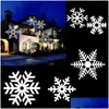 LAWN LAMPS FYMENCE Mönster Mini Christmas LED Projector Lights Lamp utomhus Ljusshow Exteriör Dekoration B00002 Drop Leverans Ligh Dhmea