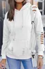 Fashion Women Hoodies Broken Hole Sweatshirts Outdoor Desinger Sweat à capuche rose blanc bleu taille S-xxl pour la femme