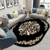 Carpet Nordic Light Luxury Oval Living Room Carpet Irregular Home Decoration Bedroom Carpets Washable Lounge Rug el Lobby Rugs 230324