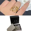 Luxury Jewelry Designer Rings Women Love Charms Wedding Supplies Black White 18K Gold Plated Stainless Steel Ring Fine Finger Ring260Y