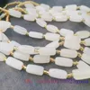Łańcuchy biały jadei pryzmat z koralikami naszyjnik moda biżuteria naturalne amulety man szlachetne prawdziwe akcesoria talizmany luksus urok