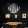 Lampes suspendues Lustre créatif postmoderne Fish Mesh Metal Light Luxury Simple Restaurant Salon El Exhibition Hall LampPendant