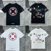 Ch Luxury TシャツメンズファッションTシャツブランドトップスTEES MEN SANSKRITレターカップルスウェットシャツ馬術フラワーショートスリーブポロスユニセックスティーTシャツJIJ1