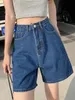 Damesshorts Syiwidii ​​Green Denim jeans voor vrouwen zomer 2023 Koreaanse mode streetwear high taille chic kleurrijke buit vracht 230325