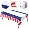 Bordduk Juli dekorationer 4: e bordduk täcke dag party patriotisk självständighet löpare plastveteraner camping flagga amerikansk