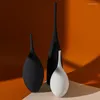 Vasos vaso cerâmico preto e branco design criativo simples design artesanal decoração de sala de estar Modelo de casa decore