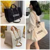 Mulheres bolsas de luxo designer praia saco moda tricô bolsa ombro grande tote com corrente ouro lona saco compras c230325