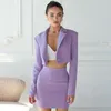 Two Piece Dress Stylish Short Elegant Sets for Women Fashion Office Lady Blazer Solid Jacket Bodycon Skirt Femme Button Casual Shorts Suit 230324