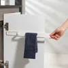20 -stks handdoekrek badkamer opberghouders badkamer hangstangen geklemd intrekbare plastic enkele staafdoek door de handdoek zonder gat geslagen