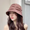 Chapéus de aba larga 2022 New Designer Bucket Hat Hat Plised Ladies Basin Caps Capitões Coreanos de Primavera Fresca e Verão Sombra Literária Chapéus Mulheres Japonesas P230311