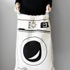 Storage Bags Canvas Washing Machine Bag Portable Cute Replacement Printing Home Toy Sundries Drawstring Pocket