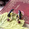 Boucles D'oreilles La Est De La Mode Couleur Mignon Oiseau D'hirondelle Pendientes Brincos De Festa Style D'été De Haute Qualité Pour Les Femmes