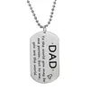 Pendant Necklaces Father's Day Gifts Dad To The World You May Be One Person But Me Are Necklace Stainless Steel Dog Tag