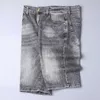 Men's Jeans Designer Summer casual jeans men small foot slim cotton elastic shorts Korean embroidered Medusa Pants Capris 6ULT
