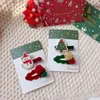 Hair Accessories Christmas Hairpins Snowman Elk Bow Clips Set For Girls Children Tree Bowknot Side Bangs Barrettes