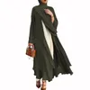 Etnische kleding Chiffon Open Abaya Dubai Moslim hijab -jurk Kimono Abayas voor vrouwelijke Turkse jurken Islam Plain Kaftan Robe Ramadan Eid 230324