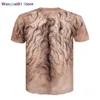 T-shirt da uomo per uomo T-shirt 3D Bodybuilding Simulato Musc Tattoo Tshirt Casual Nude Skin Chest Musc Tee Shirt Divertente Short-Seve O-Collo 0325H23