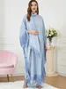 Etnische kleding Abaya Moslimvrouwen Tassel Batwing Sleeve jurk Turtleneck Casual losse oversized onregelmatige zoom Robe Marokkaanse Caftan Ramadan 230324